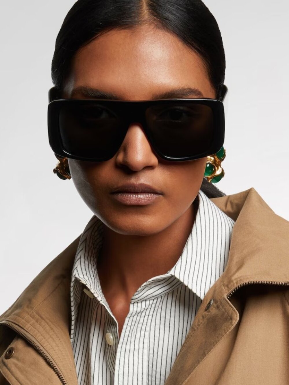 Saint Laurent Women Sunglasses Black Grey Square SL832 001 NEW AUTHENTIC - Picture 10 of 13